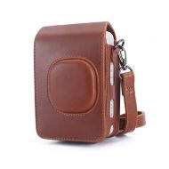 Phetium Protective Case Compatible with Instax Mini Liplay Hybrid Instant Camera and Printer, Soft PU Leather Bag with Removable/Adjustable Shoulder Strap (Brown)
