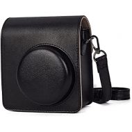 Phetium Instant Camera Case Compatible with Instax Mini 40,PU Leather Bag with Pocket and Adjustable Shoulder Strap (Black)