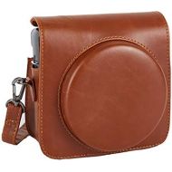 Phetium Protective Case Compatible with Fujifilm Instax Square SQ6 Instant Film Camera, Soft PU Leather Bag with Adjustable Shoulder Strap (Brown)