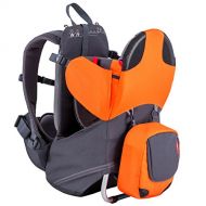 phil&teds Parade Child Carrier Frame Backpack, Orange  Compact, Lightweight (4.4lbs)  Holds a 40lb Child  Ergo Fit Harness  Waterproof  Minipack Included - 2 Year Guarantee