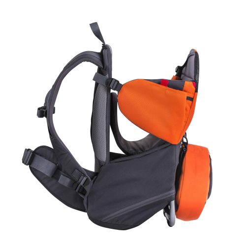  phil&teds Parade Child Carrier Frame Backpack, Orange  Compact, Lightweight (4.4lbs)  Holds a 40lb Child  Ergo Fit Harness  Waterproof  Minipack Included - 2 Year Guarantee