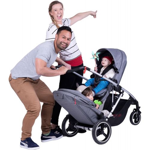  Phil&teds Phil and Teds Voyager Stroller WITH Doubles Kit (Black)