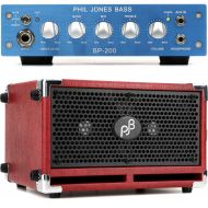 Phil Jones Bass BP-200 200-watt Bass Amplifier Head with Red 2 x 5-inch 200-watt Cabinet