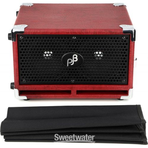  Phil Jones Bass BP-200 200-watt Bass Amplifier Head with Red 2 x 5-inch 200-watt Cabinet