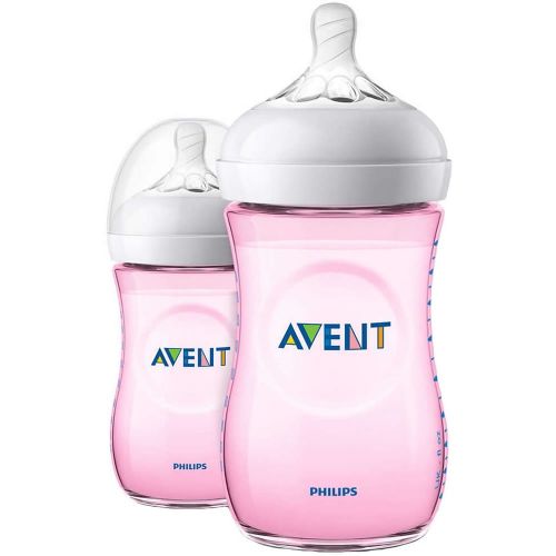 필립스 Philips AVENT Philips Avent Natural Baby Bottle Pink Gift Set, SCD206/11