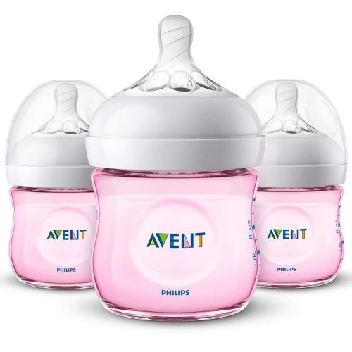 필립스 Philips AVENT Philips Avent Natural Baby Bottle Pink Gift Set, SCD206/11