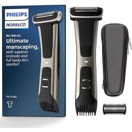 Philips Norelco Exclusive Bodygroom Series 7000 Showerproof Body & Manscaping Trimmer & Shaver with case and Replacement Head for Above and Below The Belt, BG7040/42 (Frustration Free Packaging)