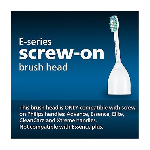 필립스 Philips Sonicare Genuine E-Series Replacement Toothbrush Heads, 2 Brush Heads, White, HX7022/66