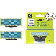 Philips Norelco Genuine OneBlade Anti-Friction Replacement Blades, 2 Count, QP225/80