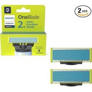 Philips Norelco OneBlade Anti Friction Blade, Genuine Replacement Blade for OneBlade Electric Shaver and Trimmer, Durable Stainless Steel, Trim, Edge and Shave, 2 Pack, Model QP225/80