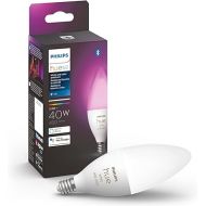 Philips Hue Smart 40W B39 Candle-Shaped LED Bulb - White and Color Ambiance Color-Changing Light - 1 Pack - 450LM - E12 - Control with Hue App - Works with Alexa, Google Assistant and Apple Homekit
