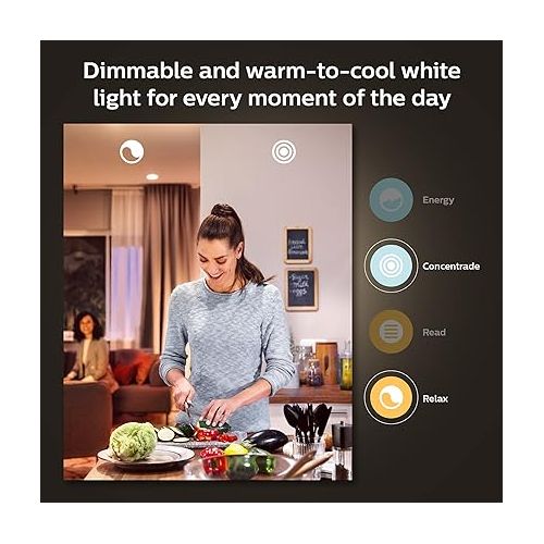 필립스 Philips Hue Smart 60W A19 LED Bulb - White and Color Ambiance Color-Changing Light - 3 Pack - 800LM - E26 - Indoor - Control with Hue App - Works with Alexa, Google Assistant and Apple Homekit