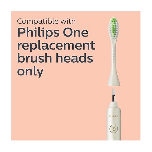 필립스 Philips Sonicare One by Sonicare Rechargeable Toothbrush, Snow, HY1200/27