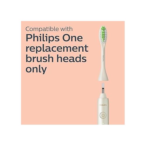 필립스 Philips Sonicare One by Sonicare Rechargeable Toothbrush, Snow, HY1200/27