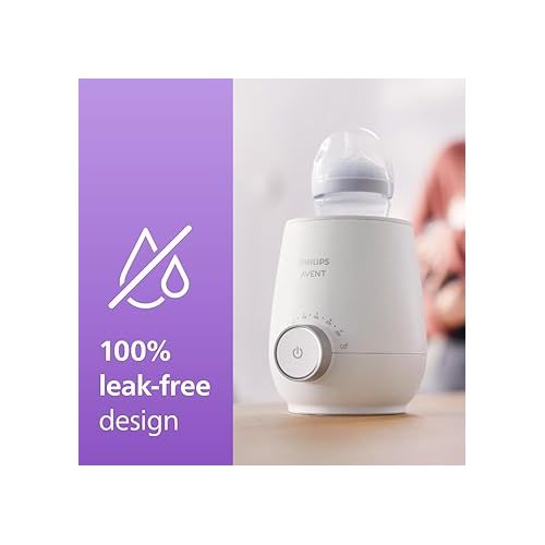 필립스 Philips Avent Premium Fast Bottle Warmer, with Smart Temperature Control, Water Bath Technology, Automatic Shut-off, Model SCF358