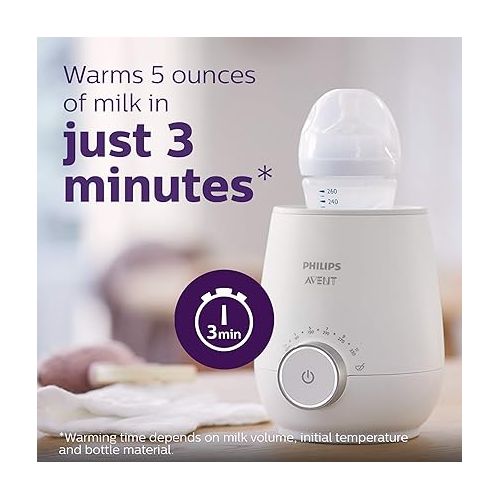 필립스 Philips AVENT Fast Baby Bottle Warmer with Smart Temperature Control and Automatic Shut-Off, SCF358/00