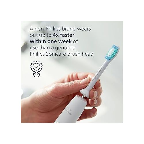 필립스 Philips Sonicare Genuine Simply Clean Replacement Toothbrush Heads, 2 Brush Heads, White, HX6012/04