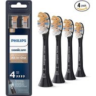 Philips Sonicare Premium All-in-One (A3) Replacement Toothbrush Heads, HX9094/95, Smart Recognition, Black 4-pk