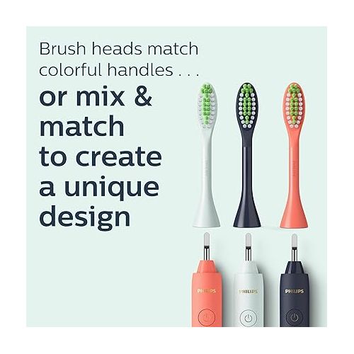 필립스 Philips One By Sonicare, 2 Brush Heads, Mint Light Blue, BH1022/03