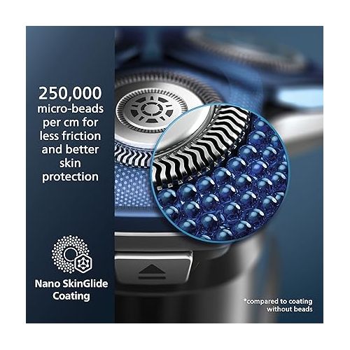 필립스 Philips Norelco Shaver 7800, Rechargeable Wet & Dry Electric Shaver with SenseIQ Technology, Quick Clean Pod, Charging Stand, Travel Case and Pop-up Trimmer, S7885/85