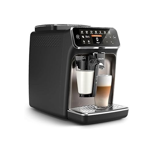 필립스 Philips Kitchen Appliances Phlips 4300 Fully Automatic Espresso Machine with LatteGo, CR, EP4347/94 and Saeco AquaClean Filter Single Unit, CA6903/10