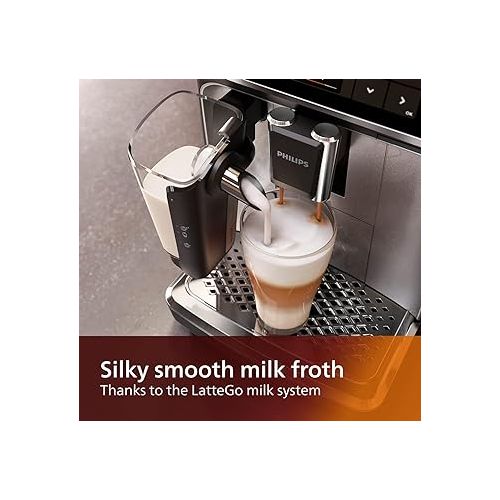 필립스 Philips Kitchen Appliances Phlips 4300 Fully Automatic Espresso Machine with LatteGo, CR, EP4347/94 and Saeco AquaClean Filter Single Unit, CA6903/10