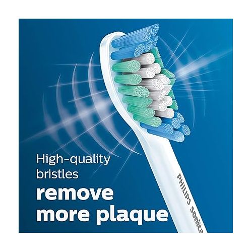 필립스 Philips Sonicare Genuine SimplyClean Replacement Toothbrush Heads, 5 Brush Heads, White, HX6015/03