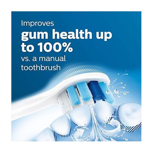 필립스 Philips Sonicare Genuine G2 Optimal Gum Care Replacement Toothbrush Heads, 3 Brush Heads, White, HX9033/65