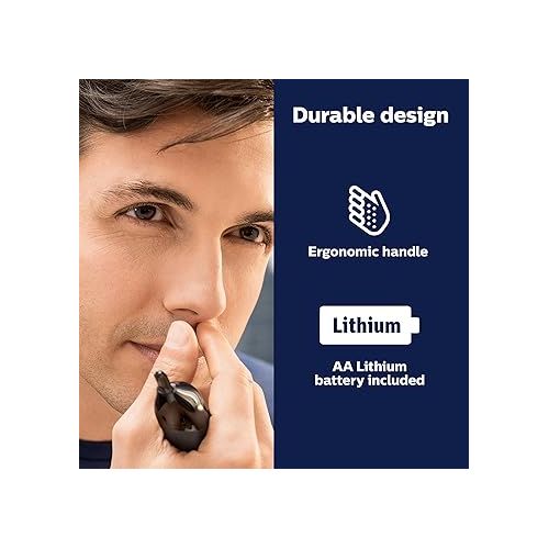 필립스 Philips Norelco Nose Trimmer 5000 for Nose, Ears, Eyebrows Trimming Kit, NT5600/62