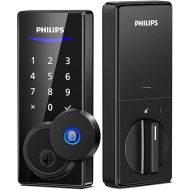 Philips Fingerprint Door Lock, Digital Keypad Deadbolt Lock with Keys, Electronic Biometric Keyless Entry Door Lock for Front Door,Auto Lock,Easy Install,IP54 Waterproof