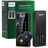 Philips Fingerprint Door Lock, Keyless Entry Door Lock, Electronic Door Lock, Touchscreen Keypad Deadbolt - Easy Installation and Set up - Matte Black