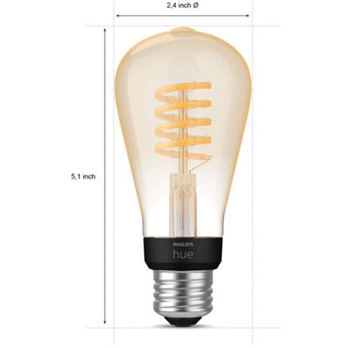 필립스 Philips Hue ST19 Filament Edison Bulb with Bluetooth (White Ambiance)