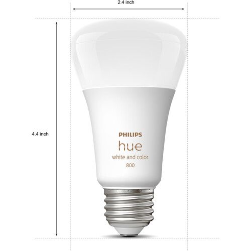 필립스 Philips Hue A19 Bulb with Bluetooth (White & Color Ambiance, 3-Pack)