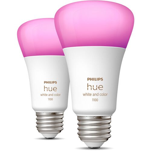 필립스 Philips Hue A19 Bulb with Bluetooth (White & Color Ambiance, 2-Pack)