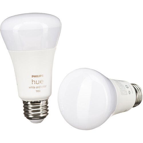 필립스 Philips Hue A19 Bulb with Bluetooth (White & Color Ambiance, 2-Pack)