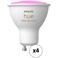 Philips Hue GU10 Bulb with Bluetooth (White and Color Ambiance, 4-Pack)
