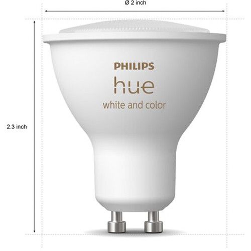 필립스 Philips Hue GU10 Bulb with Bluetooth (White and Color Ambiance, 4-Pack)