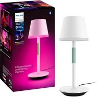 Philips Hue Go Smart Portable Table Lamp, White - White and Color Ambiance LED Color-Changing Light - 1 Pack - Indoor and Outdoor Use - Control with Hue App or Voice Assistant