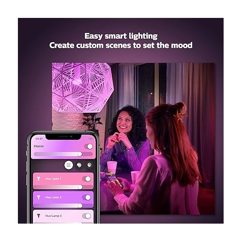 필립스 Philips Hue White and Color A19 Smart Bulbs (2 Pack)