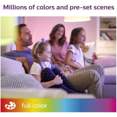 필립스 PHILIPS Smart Wi-Fi Wiz Connected Color and White Dimmable Tunable Light Strip Starter Kit 6.5ft (2M), 25249