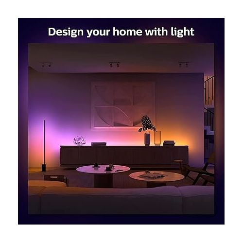 필립스 Philips Hue Indoor 6-Foot Smart LED Light Strip Base Kits with Plugs - Flowing Multicolor Effect - 2 Pack - Control with Hue App - Works with Alexa, Google Assistant and Apple HomeKit.