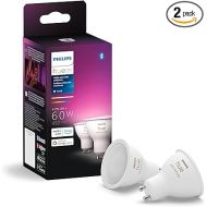 Philips Hue Smart 60W GU10 LED Bulb - White and Color Ambiance Color-Changing Light - 2 Pack - 450LM - Indoor - Control with Hue App - Works with Alexa, Google Assistant and Apple Homekit