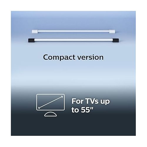 필립스 Philips Hue Compact Smart Light Tube, Black - White and Color Ambiance LED Color-Changing Light - 1 Pack - Sync with TV, Music, and Gaming - Requires Bridge and Sync Box - Control with App or Voice