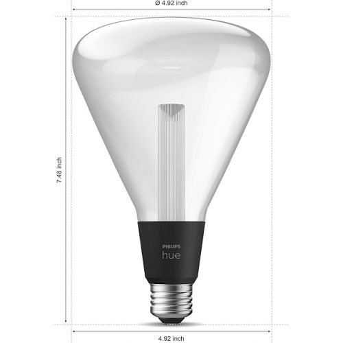 필립스 Philips Hue Triangle White and Colour Ambiance LED Smart Light Bulb [E27 Edison Screw] for Indoor Home Lighting. Bedroom, Livingroom and Dining.