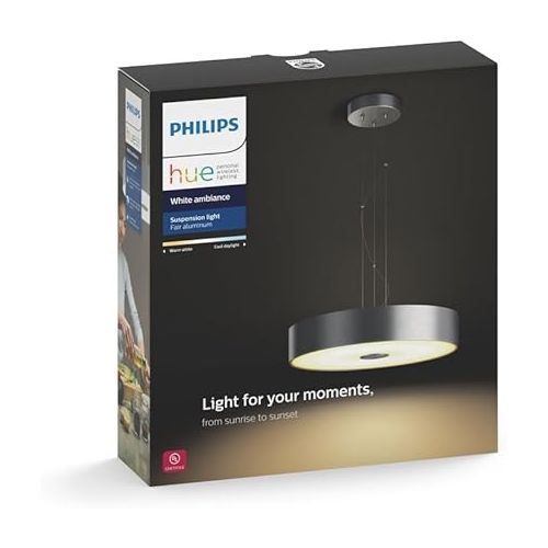 필립스 Philips Hue White Ambiance Dimmable LED Smart Suspension Light (Works with Alexa Apple HomeKit and Google Assistant)