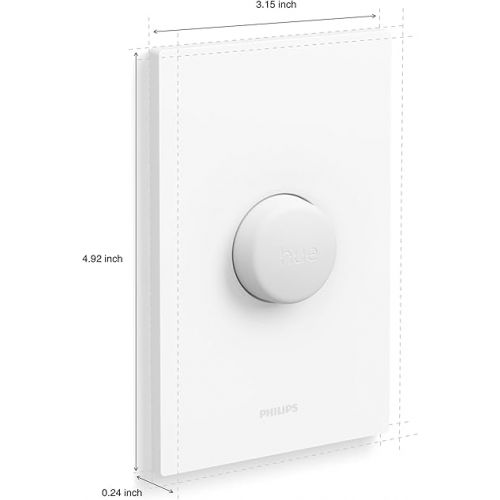 필립스 Philips Hue 578807 Tap Dial Switch, 1-Pack, White & Smart Button for Hue Smart Lights, Smart Light Control, (Hue Hub required)