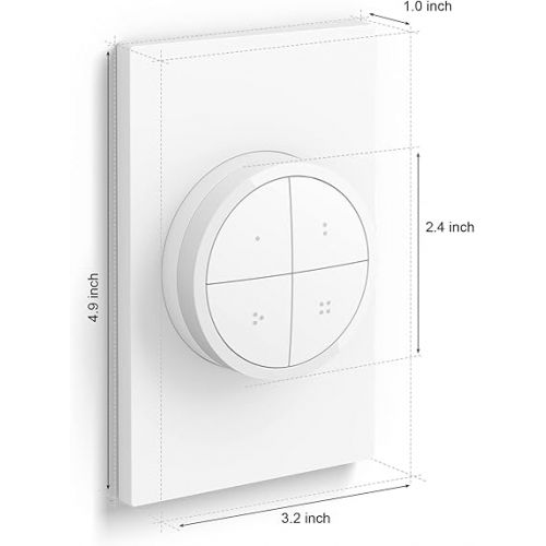 필립스 Philips Hue 578807 Tap Dial Switch, 1-Pack, White & Smart Button for Hue Smart Lights, Smart Light Control, (Hue Hub required)