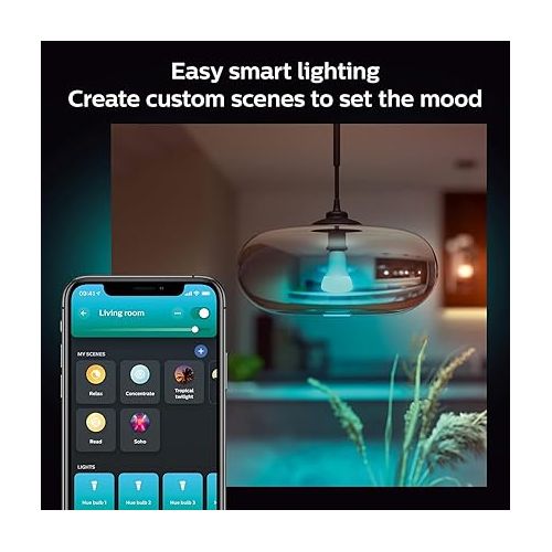 필립스 Philips Hue Smart 100W A21 LED Bulb - White and Color Ambiance Color-Changing Light - 1 Pack - 1600LM - E26 - Indoor - Control with Hue App - Works with Alexa, Google Assistant and Apple Homekit