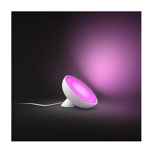 필립스 Philips Hue Bloom Smart Table Lamp, White - White and Color Ambiance LED Color-Changing Light - 1 Pack - Control with Hue App - Works with Alexa, Google Assistant, and Apple Homekit