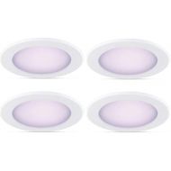 PHILIPS Color and Tunable White 5/6 in. LED 65W Equivalent Dimmable Smart Wi-Fi Wiz Connected Recessed Downlight Kit (4-Pack)